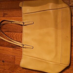 Coach Tan Tote Bag with Signature Pouch